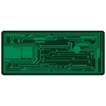 Circuit Board PCB Vector Banner Portrait Background Stock Illustration