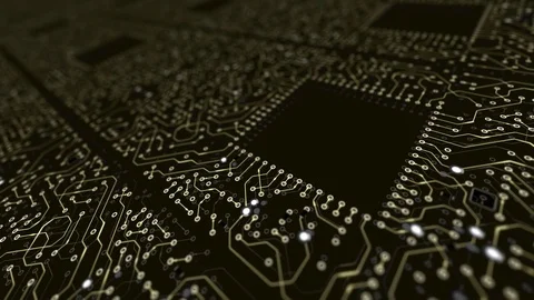 Circuit board perspective Stock Footage 72672436