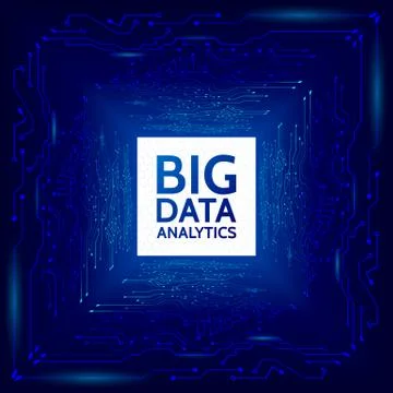 Circuit board in perspective. Stock Illustration