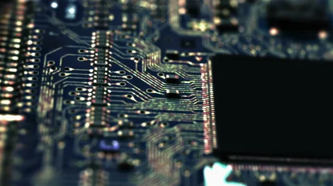 Circuit Board / Processor Chips / Data Streams Video stock 63108285