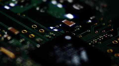 Circuit Board / Processor Chips / Micro Electronics Stock Footage 61368260