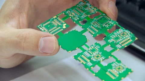 Circuit Board Production Control Closeup Stock Footage 67455938