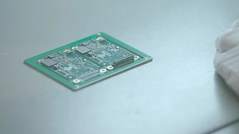 Circuit board production elements in science laboratory Stock Footage 93042057