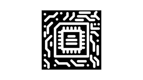 Circuit board quantum computer animation Stock Footage 326728173
