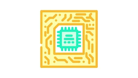 Circuit board quantum computer animation Stock Footage 327255951