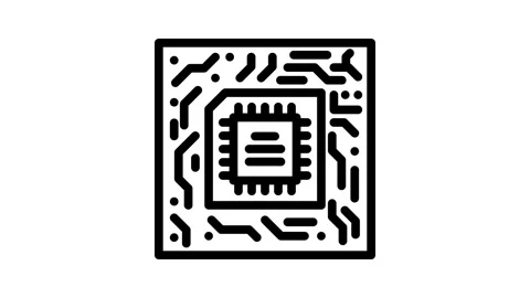 Circuit board quantum computer Stock Footage 326747746