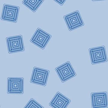 Circuit board quantum computer line seamless pattern Stock Illustration