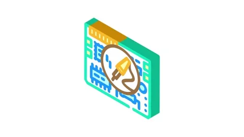 Circuit board repair electronics isometric icon animation Stock Footage 327290552