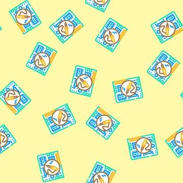 Circuit board repair electronics vector seamless pattern Stock Illustration