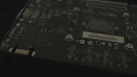 A circuit board, responsible for running an electrical device - close up Stock Footage 126702771