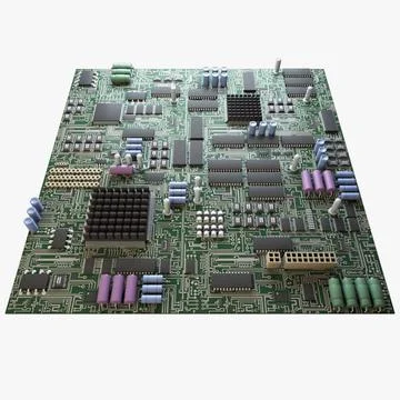 Circuit Board (SEAMLESS) 3D Model