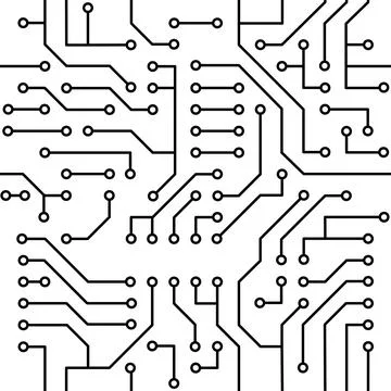Circuit board seamless pattern Stock Illustration