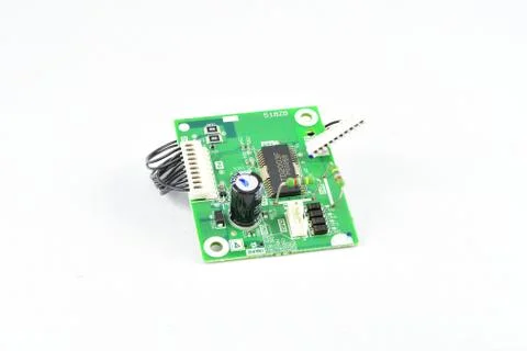 Circuit Board with a set of low-current radio components, chip Stock Photos
