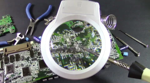Circuit board soldering Stock-Footage 52679772