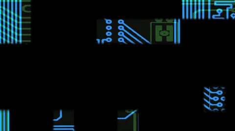 Circuit Board (Square Strobe Short Play)  pcb 1080p Stockbeeldmateriaal 36264912