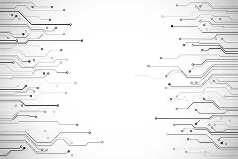 Circuit board structure. Science and technology design. Hardware communicatio Stock Illustration