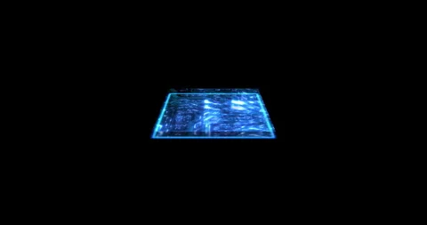 Circuit board, technology and digital programming hologram isolated on black Stock Footage 244566188