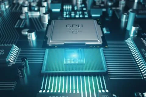 Circuit board. Technology background. Central Computer Processors CPU concept Stock Illustration