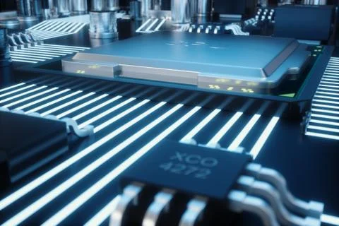 Circuit board. Technology background. Central Computer Processors CPU concept Stock Illustration
