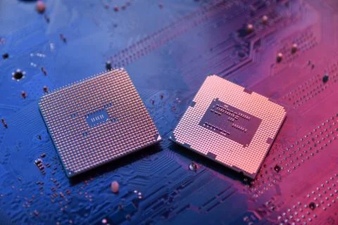 Circuit board. Technology background. Central Computer Processors CPU concept Stock Photos