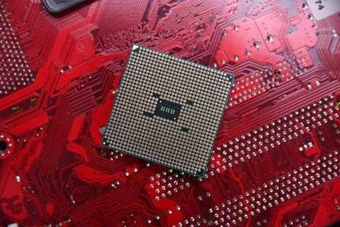 Circuit board. Technology background. Central Computer Processors CPU concept 스톡 사진