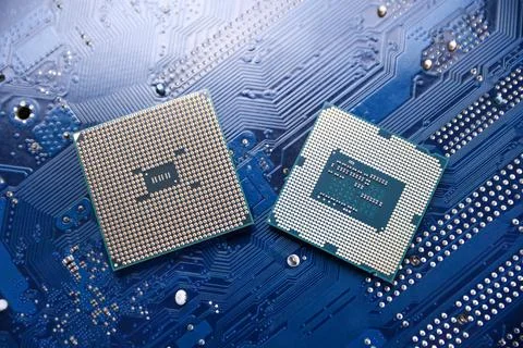 Circuit board. Technology background. Central Computer Processors CPU concept 스톡 사진