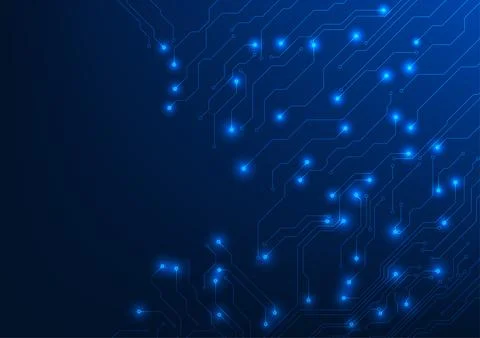 Circuit board technology background, The circuit board sends signals to the.. Stockillustratie