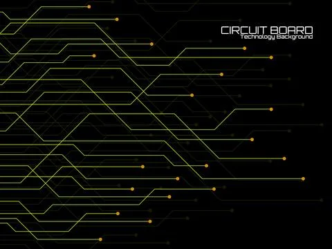 Circuit board, technology background, colorful lines. Vector illustration Stockillustratie