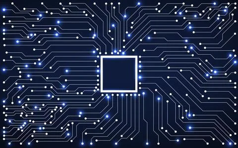 Circuit board, technology background, cpu, microprocessor. Vector illustratio イラスト素材