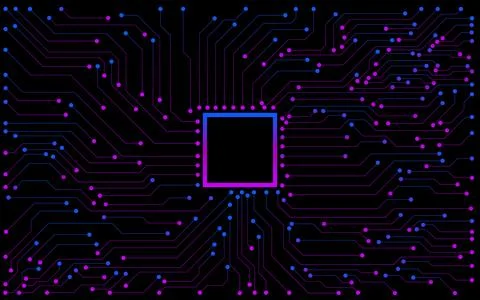 Circuit board, technology background, cpu, microprocessor. Vector illustratio Stock Illustration