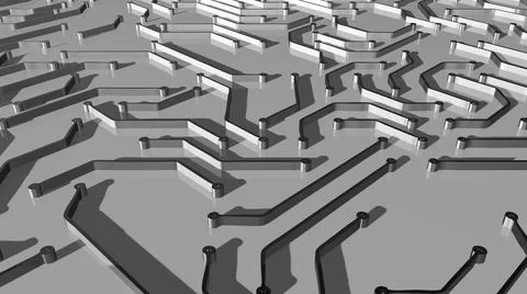 Circuit board technology background digital data processing network - Concept Stock Illustration