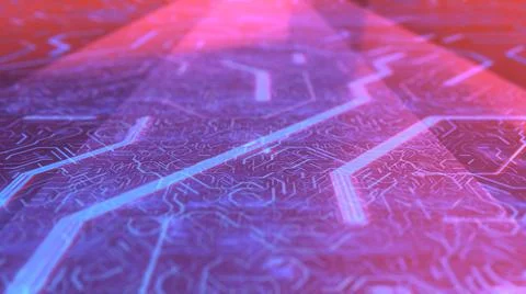 Circuit board technology background digital data processing network - Concept Stock Illustration