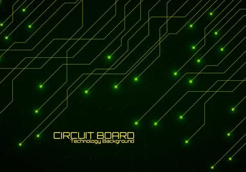 Circuit board, technology background, glowing lines. Vector illustration Stock Illustration