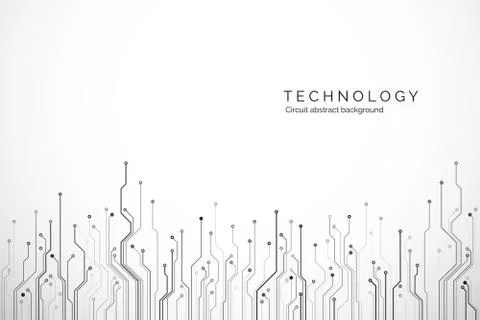 Circuit board technology background. Hardware communication concept. Science  Stock Illustration