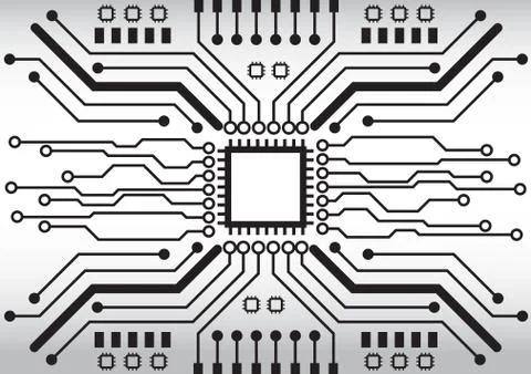 Circuit board technology background Stock Illustration