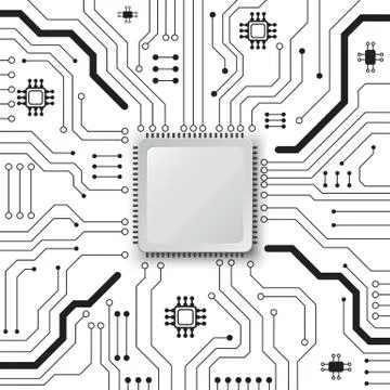 Circuit board technology background Stock Illustration