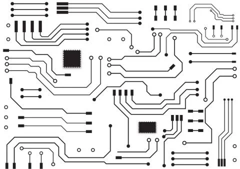 Circuit board technology background Stock Illustration