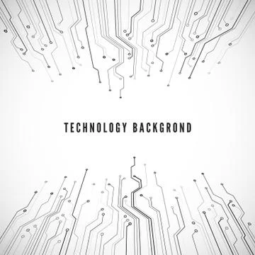 Circuit board technology background. Science and technology design. Hardware  Stock Illustration