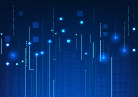 Circuit board technology background Use stripes to bring them together. It .. Stockillustratie