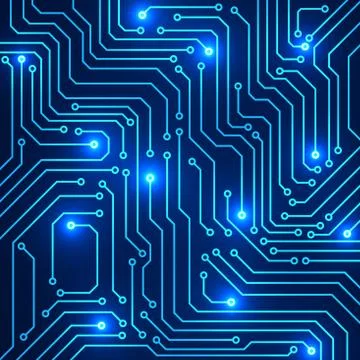 Circuit board, technology background, vector illustration Stock-Illustration