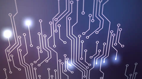 Circuit board. Technology computing CPU motherboard hardware electronics wires Stock Footage