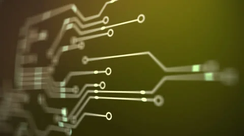 Circuit board. Technology computing CPU motherboard hardware electronics wires Video stock 26584364