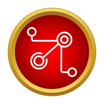 Circuit board technology connection network icon Stock Illustration