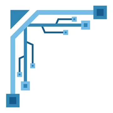 Circuit board technology frame border illustration Stock Illustration