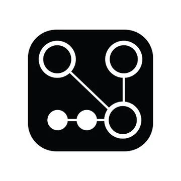 Circuit board, technology icon black Stock Illustration