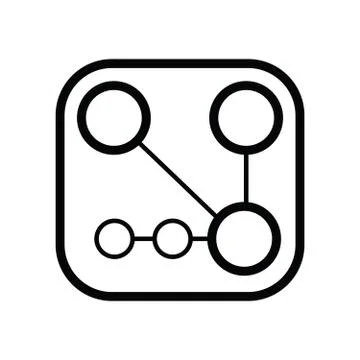 Circuit board, technology icon line Stock Illustration