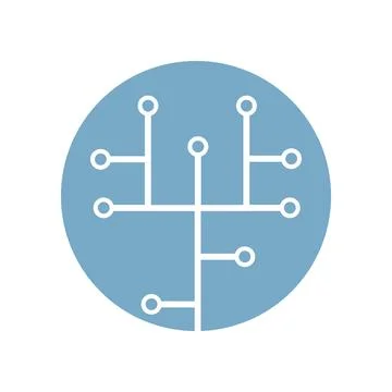 Circuit board, technology icon, vector illustration Stock Illustration