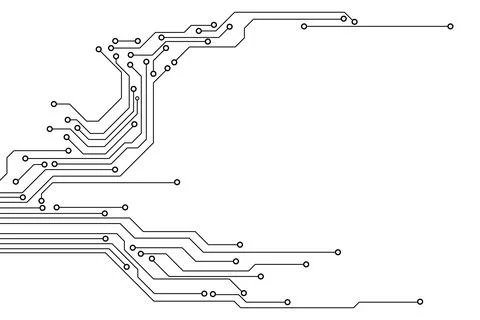 Circuit Board Technology Information Pattern Concept Vector Background Stock Illustration