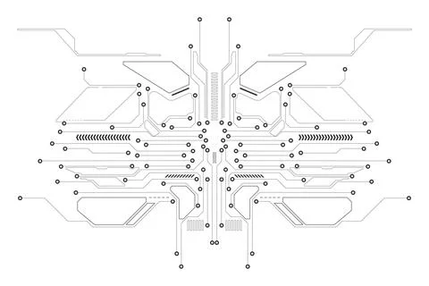 Circuit Board Technology Information Pattern Concept Vector Background Stock Illustration