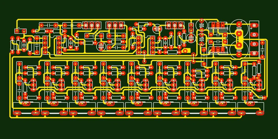 Circuit board. Technology template. Vector illustration. Stock Illustration